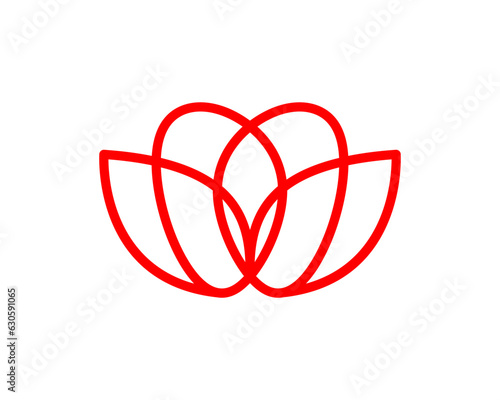 Teeth in line forming a rose shape vector logo