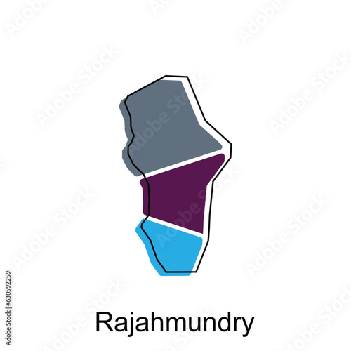 map of Rajahmundry City modern outline, High detailed illustration vector Design Template photo