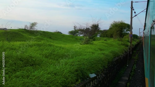 Indian Railway Beautiful Journey and Awesome Weather photo