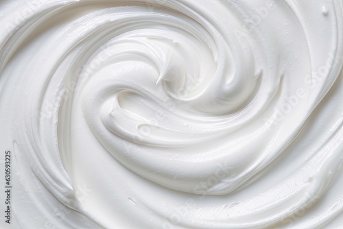 Smooth and creamy white cosmetic lotion. Healthy and natural skincare product. Closeup of soft and beauty cream with milk texture