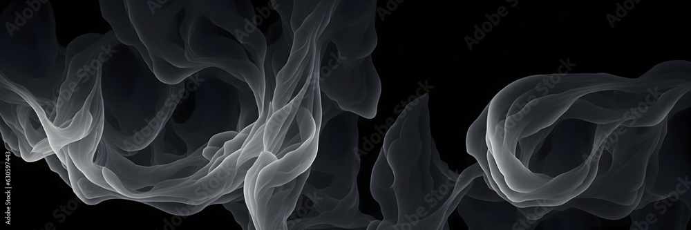 Obraz premium white smoke on black background