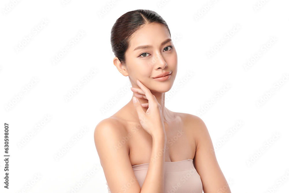 Beautiful young asian woman with clean fresh skin on white background, Face care, Facial treatment, Cosmetology, beauty and spa, Asian women portrait. Beautiful young asian woman with clean fresh skin on white background, Face care, Facial treatment, Cosmetology, beauty and spa, Asian women portrait.