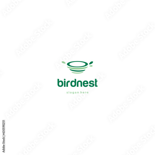 nest logo design on isolated background