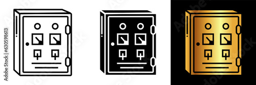 The Electrical Panel Icon represents a panel or box that houses electrical components, circuits, and controls in a building.