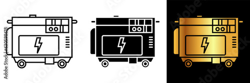 The Generator Icon represents a device that converts mechanical energy into electrical energy.