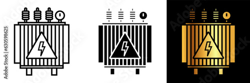 The Transformer Icon represents an electrical device that transfers energy between two or more circuits through electromagnetic induction.