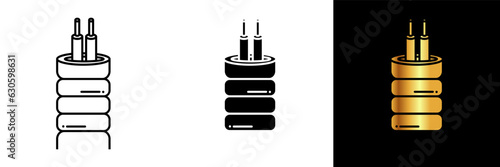 The Electrical Conduit Icon represents a protective tubing or pipe used to encase electrical wires and cables. 