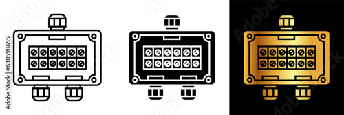 The Junction Box Icon represents an enclosure used in electrical installations to protect and safely contain electrical connections.