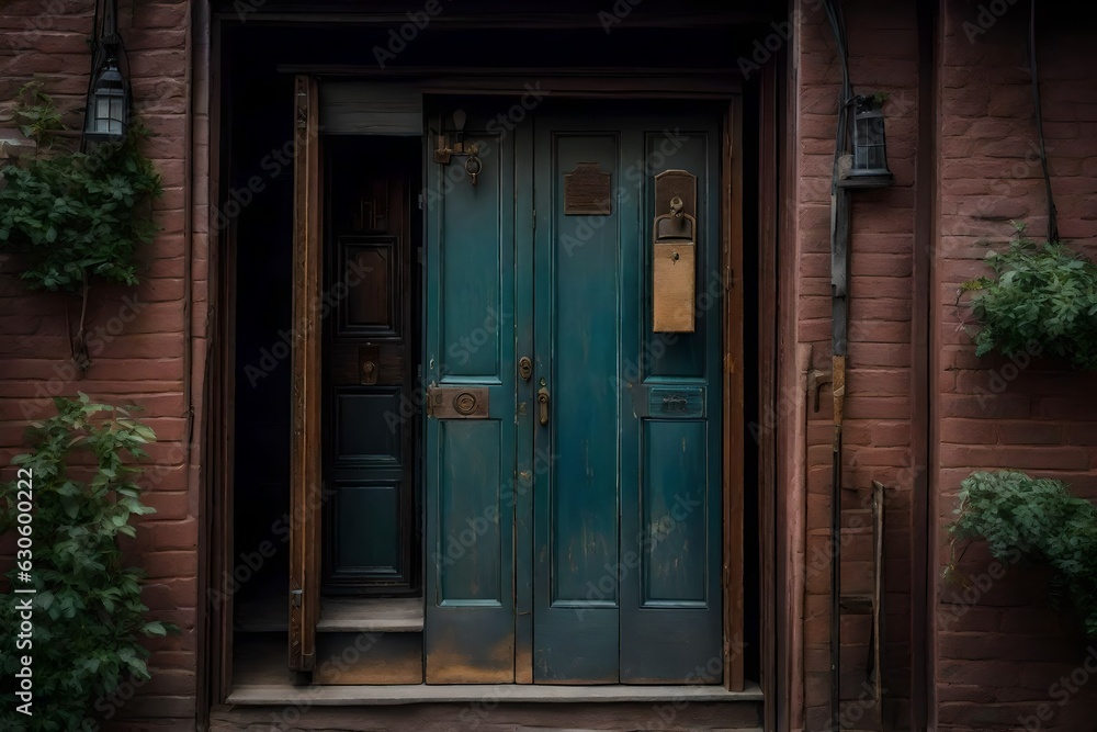 old door with background  Generated by AI