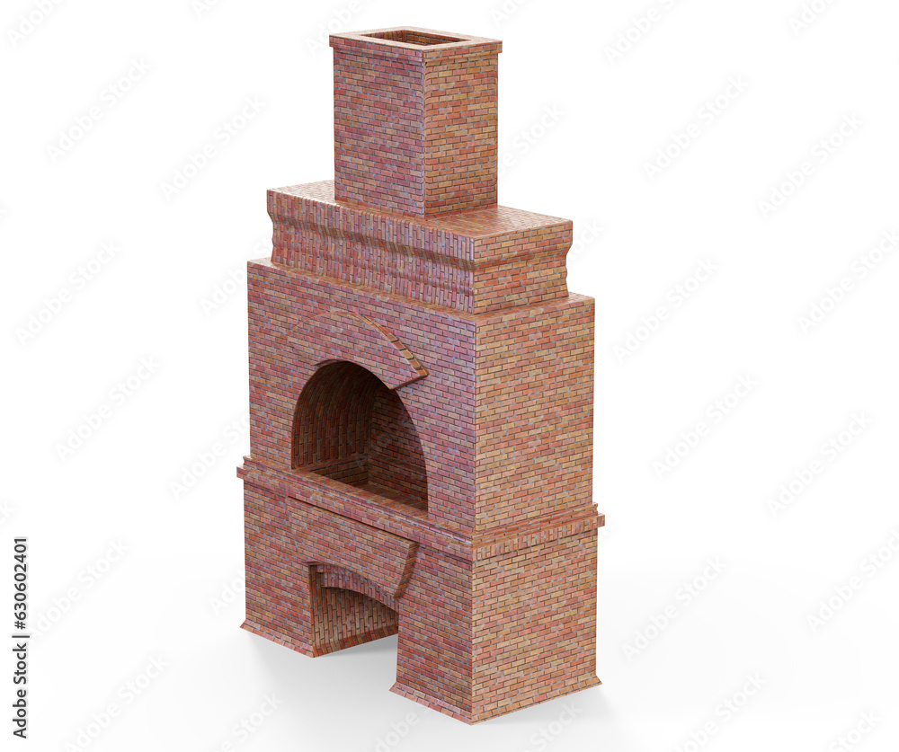 A traditional oven for cooking and baking pizza 3d render