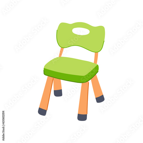 people kid chair cartoon. happy smile, fun young, character hair people kid chair sign. isolated symbol vector illustration