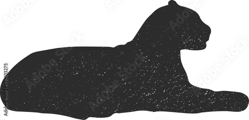 Panther silhouette grunge vector illustration