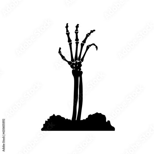 Zombie hand coming out from grave