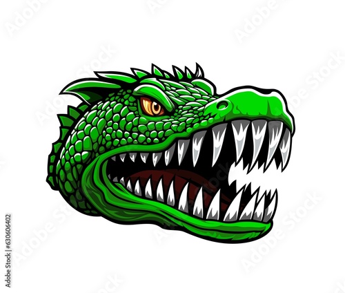 Ai generated angry alligator crocodile head mascot © Buch&Bee