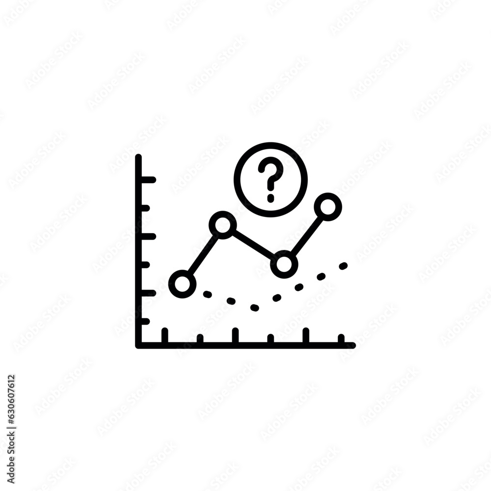 Forecasting icon design with white background stock illustration