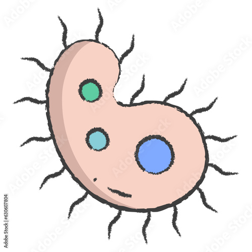 Vector hand drawn Viruses illustration