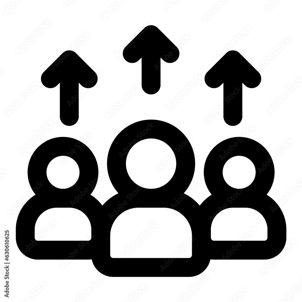 population up icon vector illustration asset element population up icon vector illustration asset element