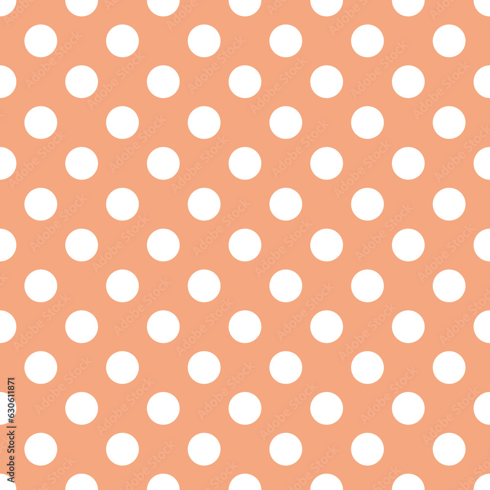 beige and White Large Polka Dots Pattern Repeat Background