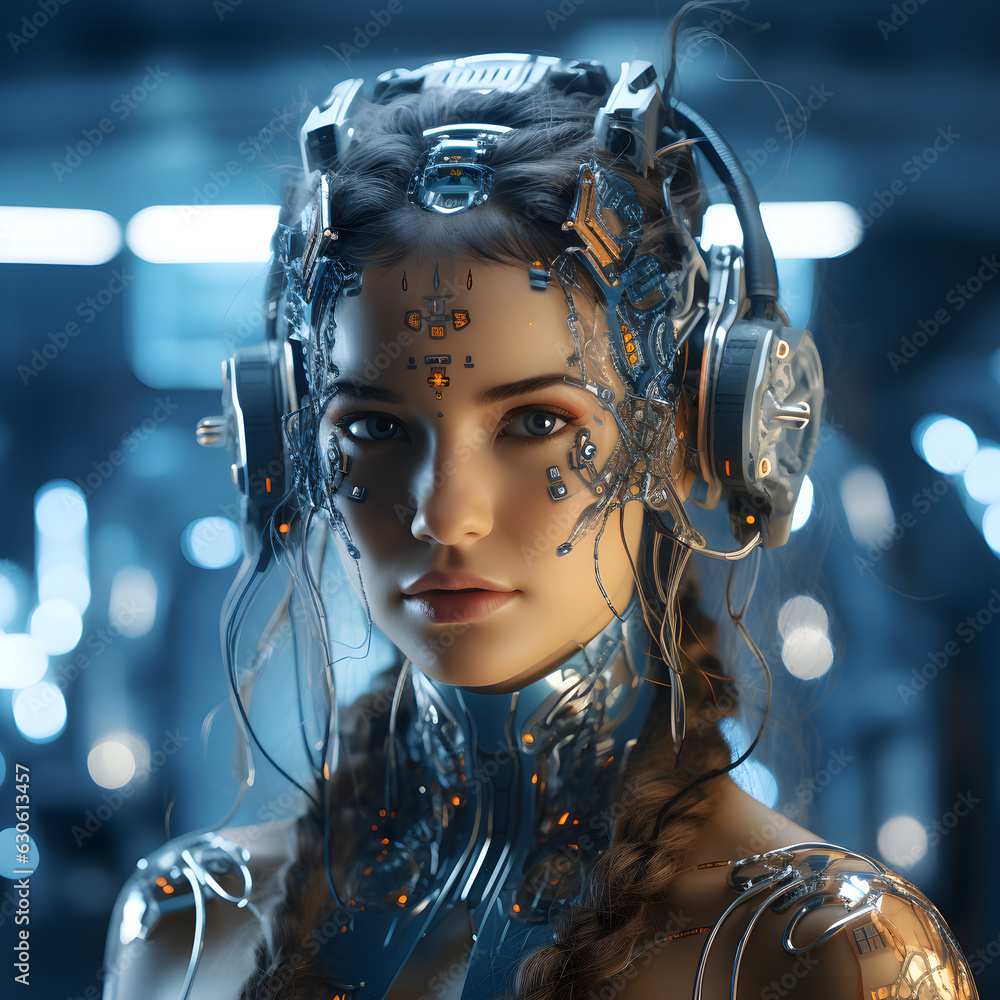 Virtual representation as a humanoid figure, blending elements of futuristic technology with human features, embodying the essence of an advanced AI language model. Virtual representation as a humanoid figure, blending elements of futuristic technology with human features, embodying the essence of an advanced AI language model.