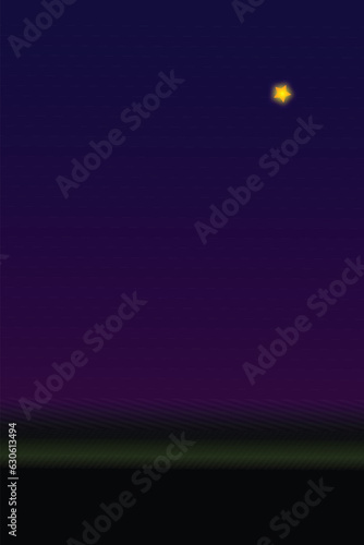 Simple Night Scenery North Star
