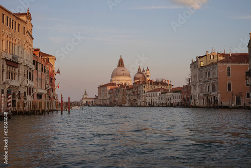 Historical buildings of Venice in the rays of the setting sun © Kateryna