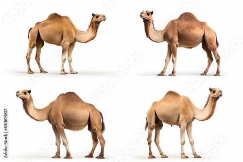 camel set isolated on white background