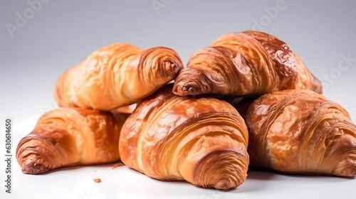 Wallpaper Mural Isolated fresh, rosy croissants. Generative AI technology. Torontodigital.ca