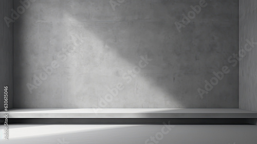 Gray concrete podium background wall empty product presentation 3d rendered © stocker