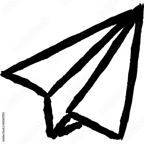 paper airplane doodle icon for decoration, website, web, presentation, printing, banner, logo, poster design, etc.