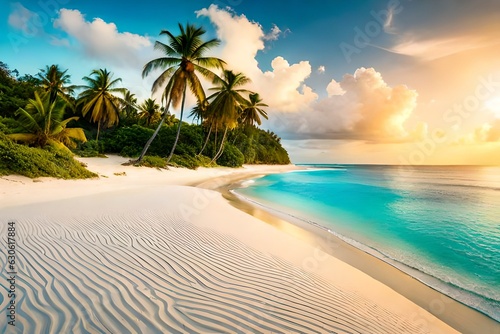 beach with palm trees