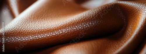 close up of Brown Leather surface, Generative AI