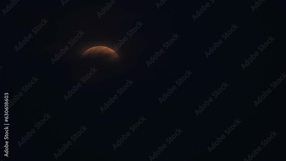 4K time lapse video with during sturgeon moonset in the early morning. Concept moon astrology video. 4K time lapse video with during sturgeon moonset in the early morning. Concept moon astrology video.
