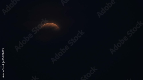 4K time lapse video with during sturgeon moonset in the early morning. Concept moon astrology video.