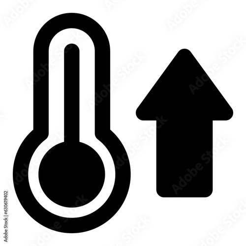temperature up icon vector illustration asset element