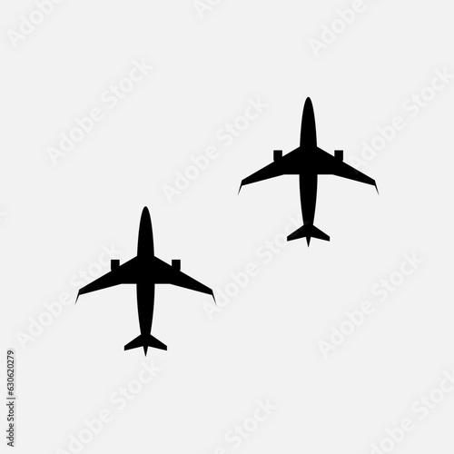 Plane Icon. Air Transportation. Traveler, Transporter. Aircraft, Flight Symbol - Vector.