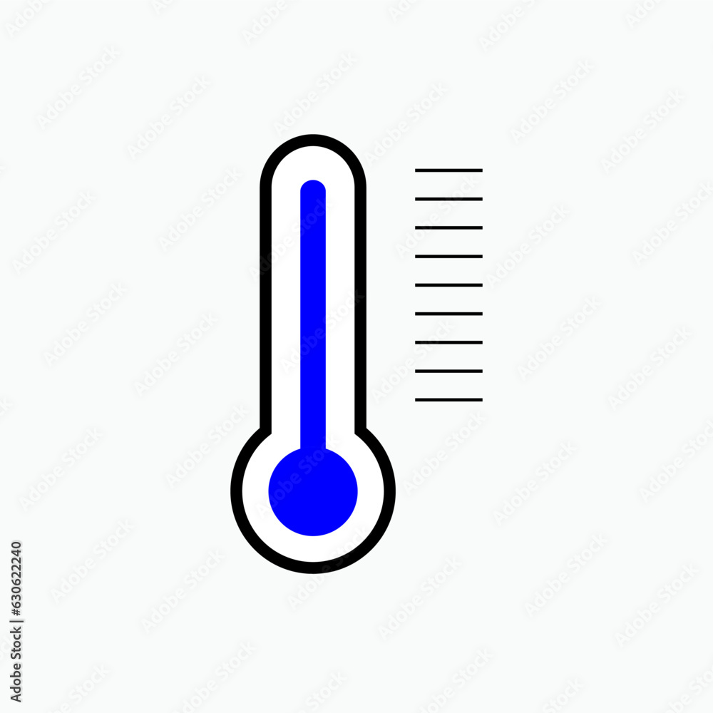 Thermometer Icon. Temperature Measure Symbol - Vector. Thermometer Icon. Temperature Measure Symbol - Vector.