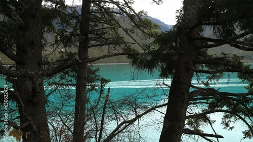 Time lapse of Basum Lake in Tibet in March. photo