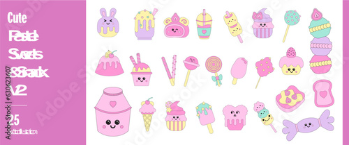 Cute Pastel Sweets and Snack 2