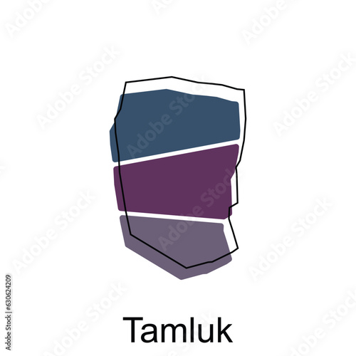 map of Tamluk colorful geometric modern outline, High detailed vector illustration vector Design Template, suitable for your company photo
