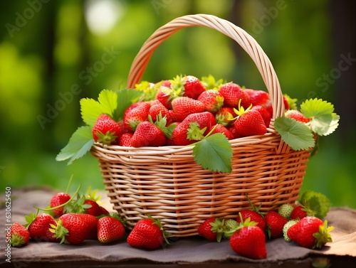 Naturgeschenk: Die süßen Früchte im Erdbeerkorb