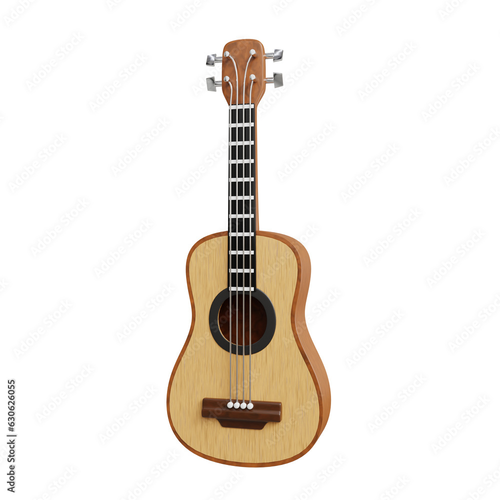 3D Music illustration of guitar