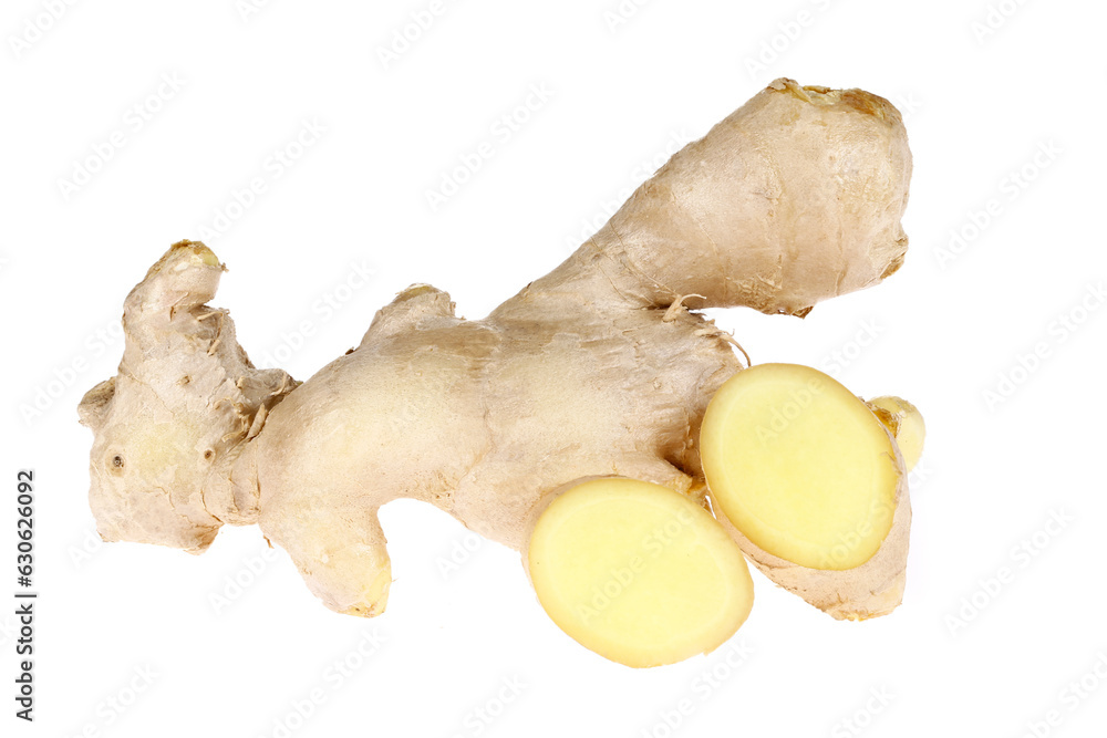 Fototapeta premium Fresh ginger isolated on a white background