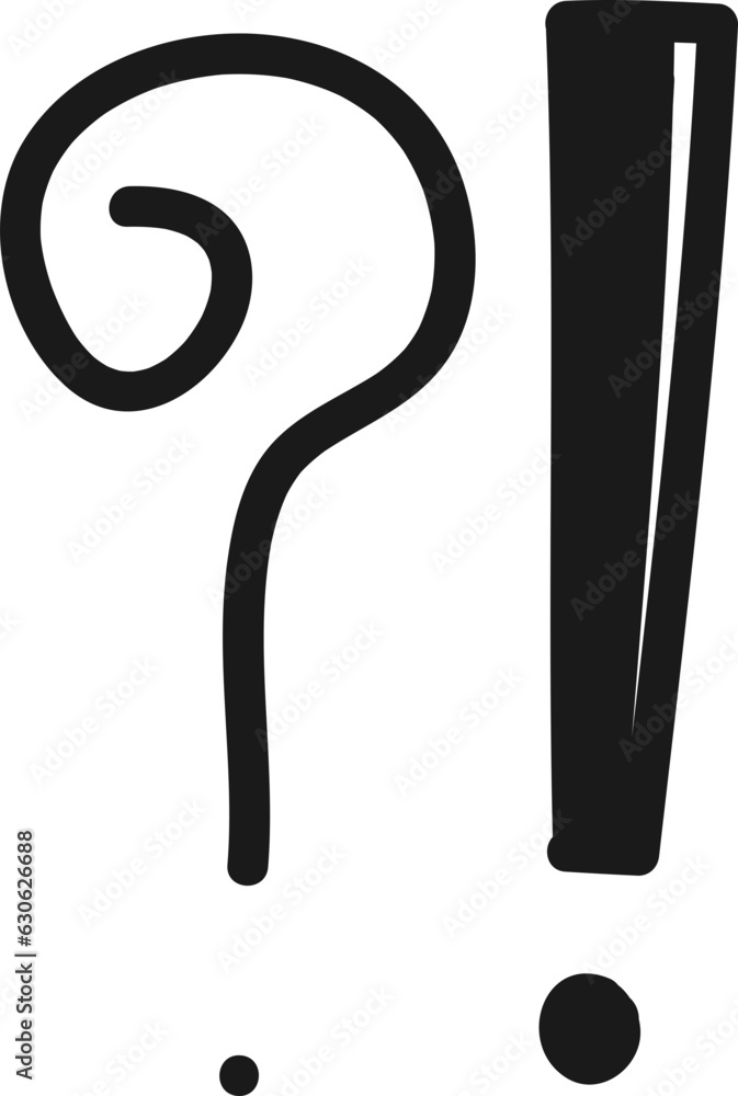 Vector question mark and exclamation point Vector question mark and exclamation point
