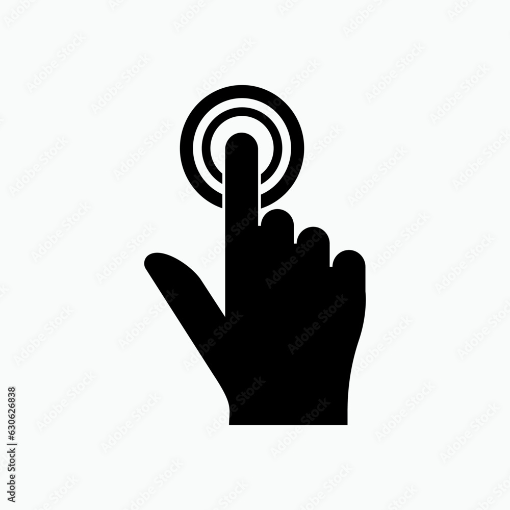 Touch Screen Icon. Finger Gesture on Device Symbol. Applied for Design, Presentation, Website or Apps Elements - Vector Touch Screen Icon. Finger Gesture on Device Symbol. Applied for Design, Presentation, Website or Apps Elements - Vector