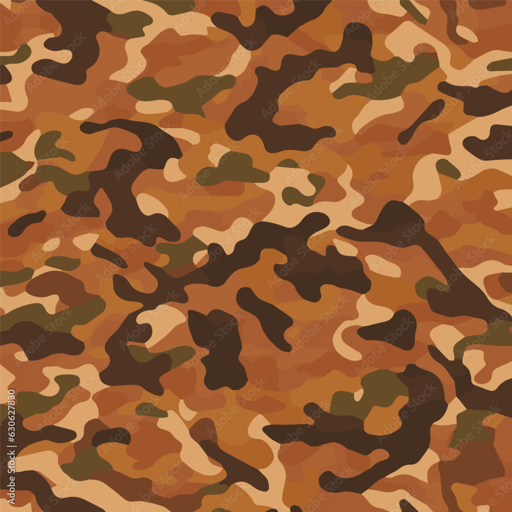 Camouflage seamless pattern. Trendy style camo, repeat print. Vector illustration. Khaki texture, perfect for military army design Camouflage seamless pattern. Trendy style camo, repeat print. Vector illustration. Khaki texture, perfect for military army design