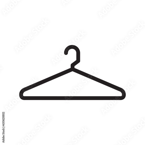 Black flat icon of hanger. Hanger icon vector isolated on white background, Hanger icon, vector illustration. Flat design style. vector hanger icon illustration isolated on white background, 