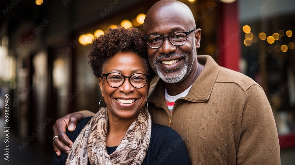 Happy mature couple. Generative AI Happy mature couple. Generative AI