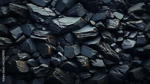 Black rocks wallpaper. Generative Ai