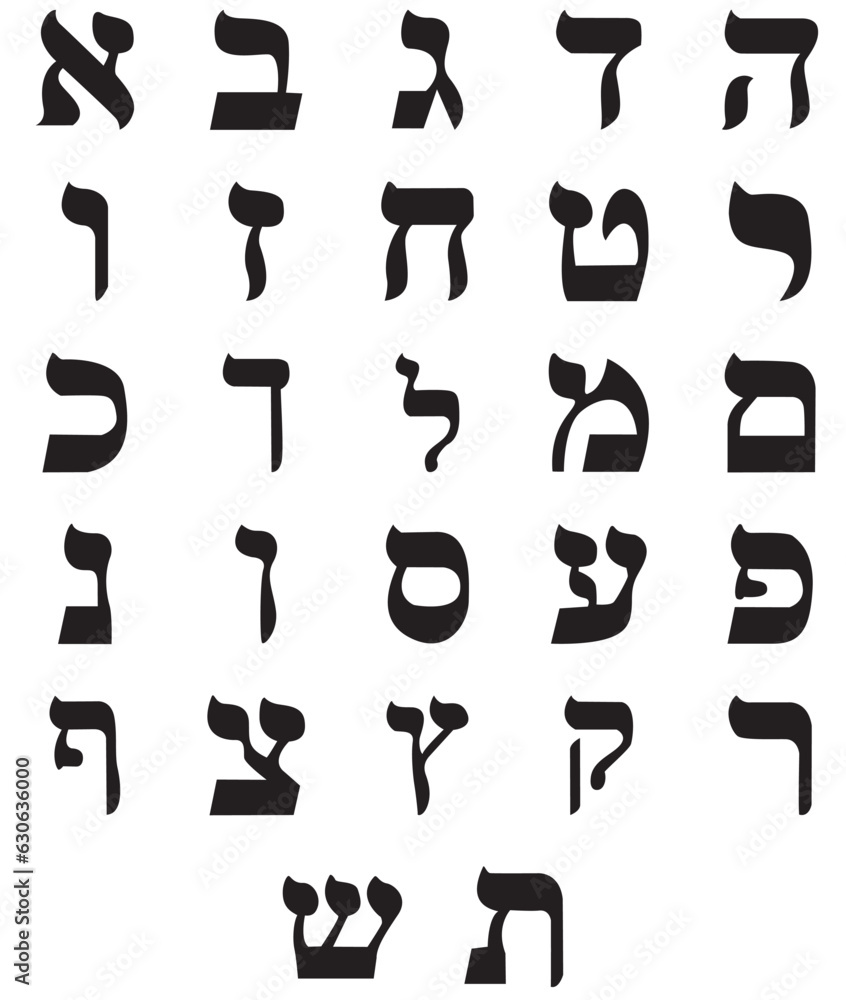 hebrew alphabet - obrazy, fototapety, plakaty 