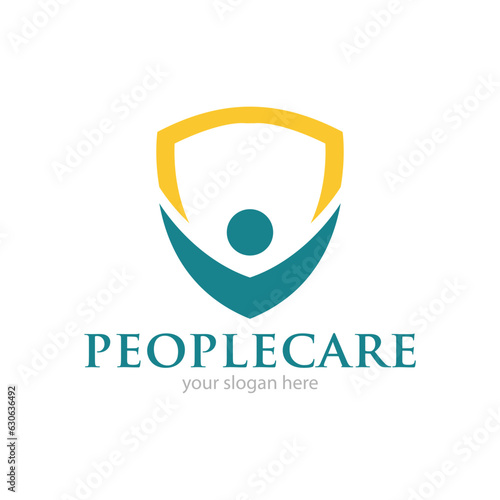 People Care Logo Design Illustration
